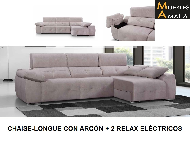 Chaise longue arcon + relax electrico  